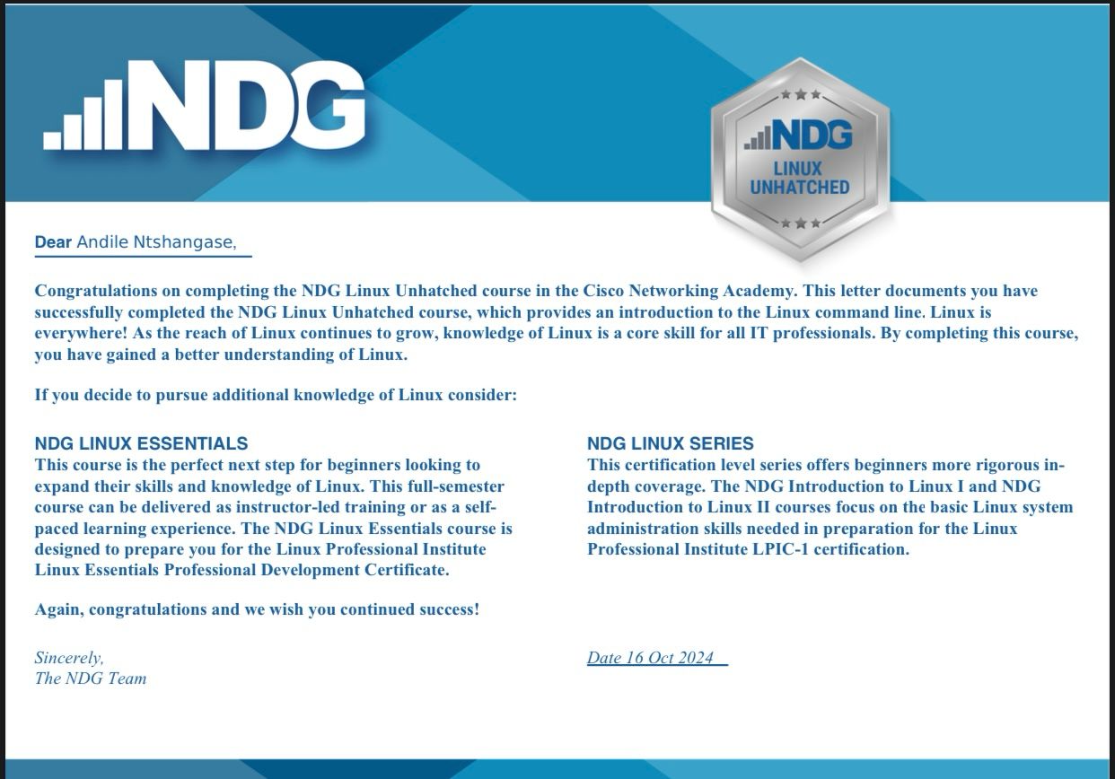 NDG Linux Certificate